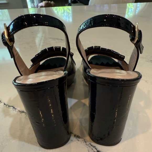 Kate Spade NY Caileen Kiltie Patent Leather Chunky Block Heel Slingback Pump - Picture 11 of 12